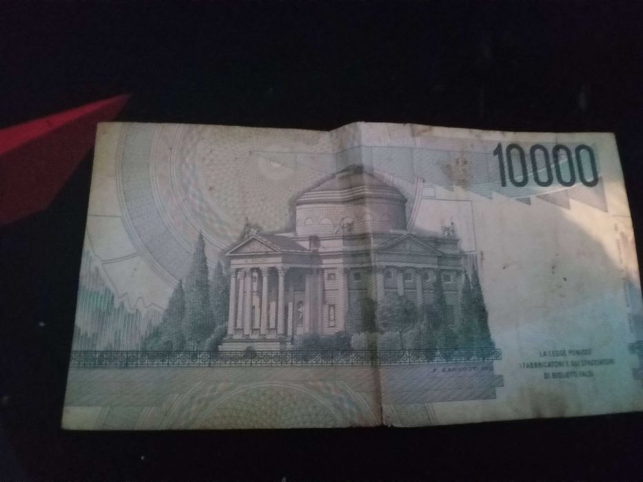 Stary BANKNOT kolekcjonerski 10000 LIRE LIRÓW Włochy 1984 ANTYK OKAZJA