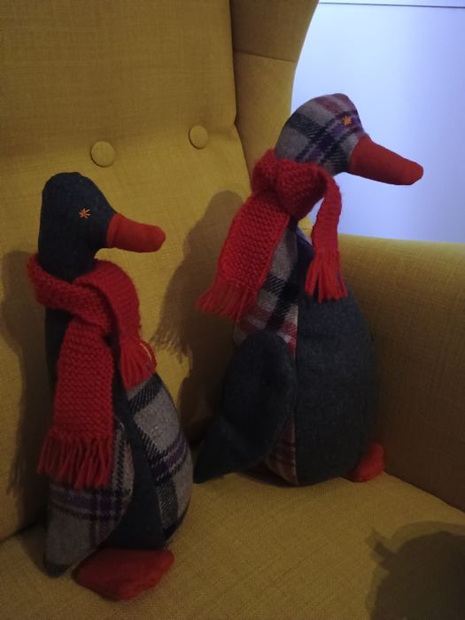 Dwie słodkie kaczuchy pluszaki