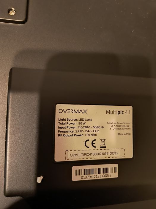 Rzutnik Overmax Multipic 4.1 stan idealny