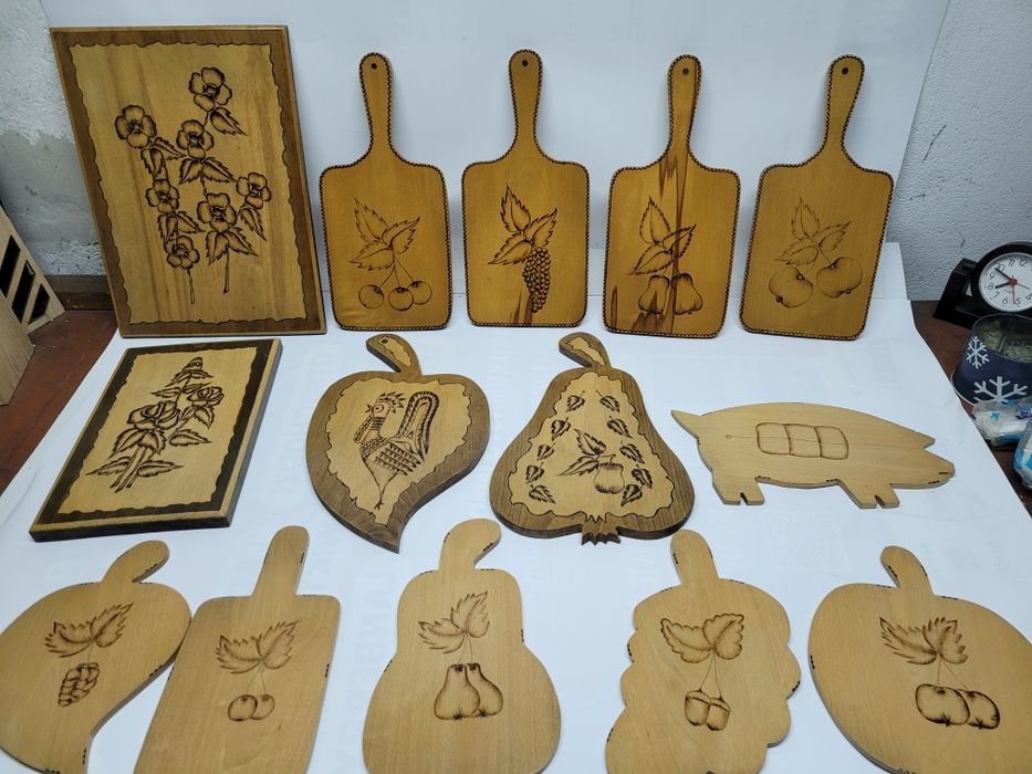 Dekoracje ludowe narzędzia drewniane kuchenne