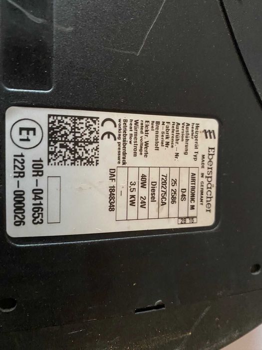 Автономка Вебасто ДАФ DAF XF 106 EBERSPACHER D4S 3.5kW 24V 1848348