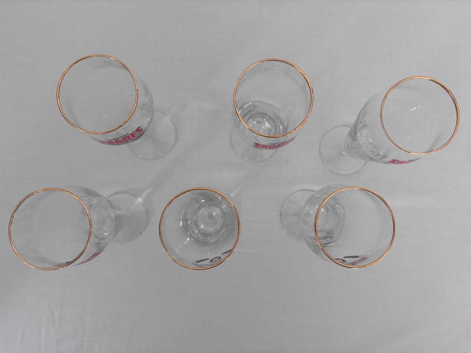 Conjunto de 6 Copos de Cerveja Sagres – Vidro – 0,25 cl