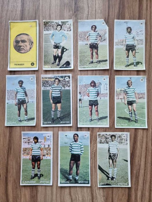 Cromos de jogadores de futebol do Sporting de 1977/78