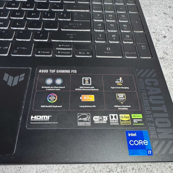 Laptop ASUS TUF Gaming F15 FX507VV-LP142W | Gwarancja | I7 | 1TB SSD |