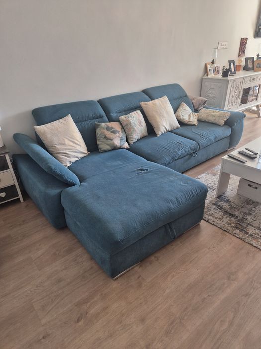 Sofa cama com chaise longe grande