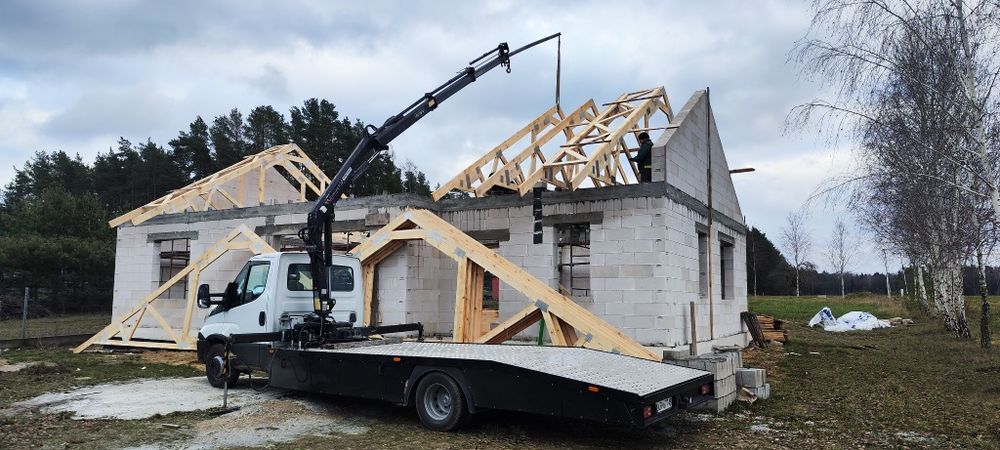 Transport hds autolaweta 3tony laweta dźwig żuraw usługi transportowe