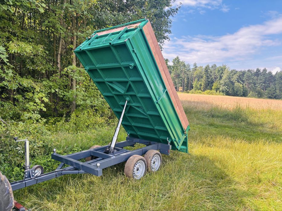 Przyczepa ogrodowa 3 t mini ciągnik tandem warzywa owoce ziemie