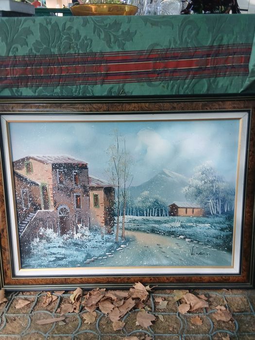 Quadro com pintura a óleo