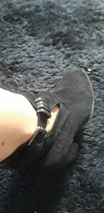 Botki czarne zamsz