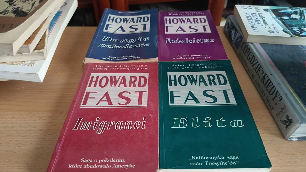 "Imigranci", "Drugie pokolenie", "Elita","Dziedzictwo". Howard Fast