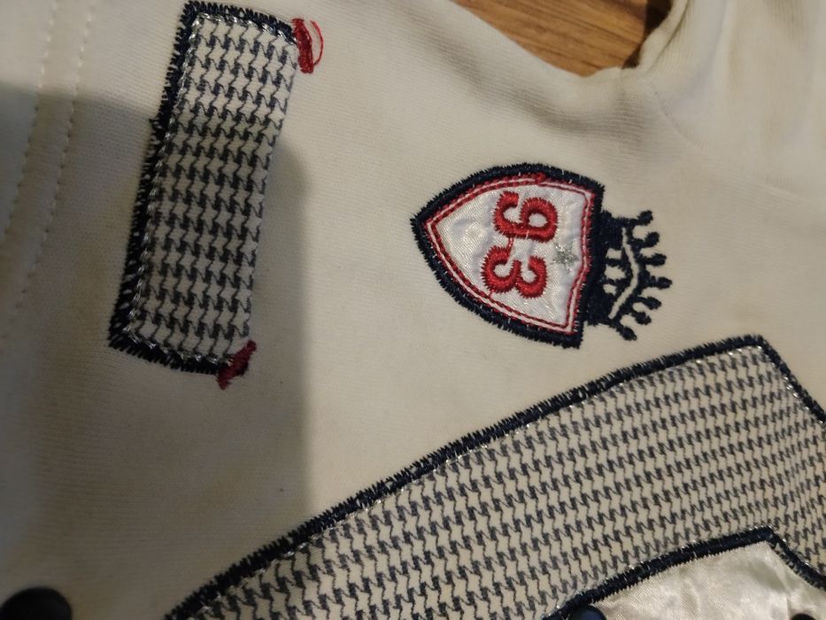 Elegancki Pajacyk 56cm niemowlęcy do chrztu