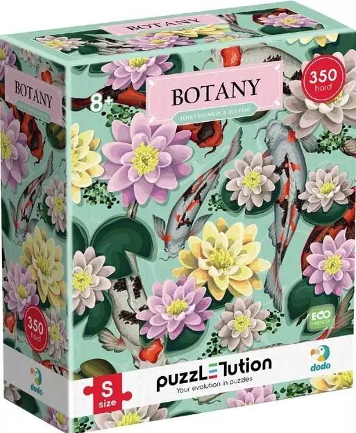 Puzzle Hard-S Botanika: Kwiaty lotosu i ryby. Dodo. Nowy Produkt