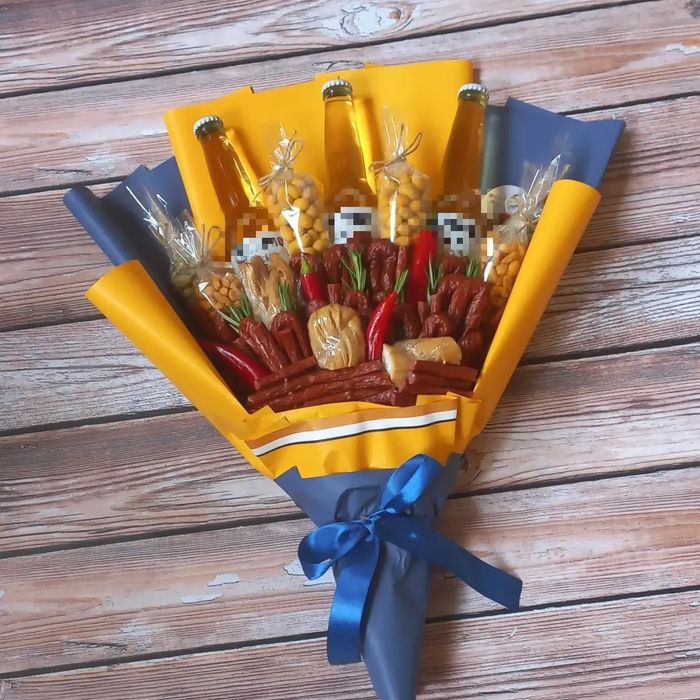 Мужские  , мясные  букеты, букеты из конфет