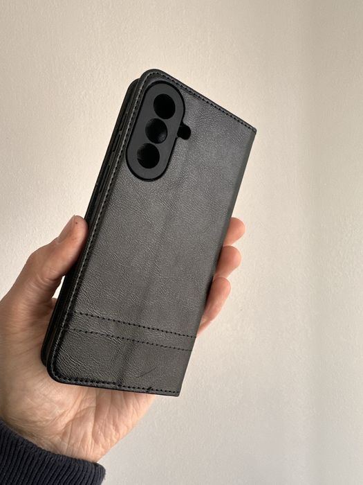 Etui z klapką zamykane czarne do SAMSUNG GALAXY A57