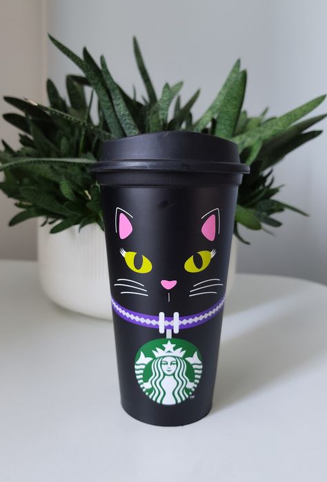 Starbucks kubek wielorazowy kot kotek reusable cup poj. 473 ml