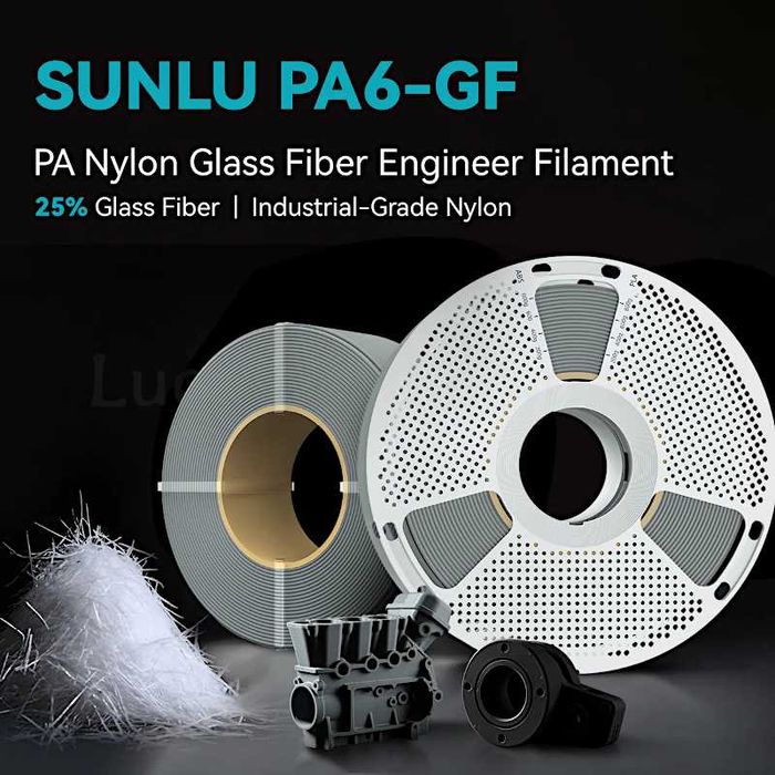 Sunlu Нейлон PA6-GF армований скловолокном для 3D друку 1кг