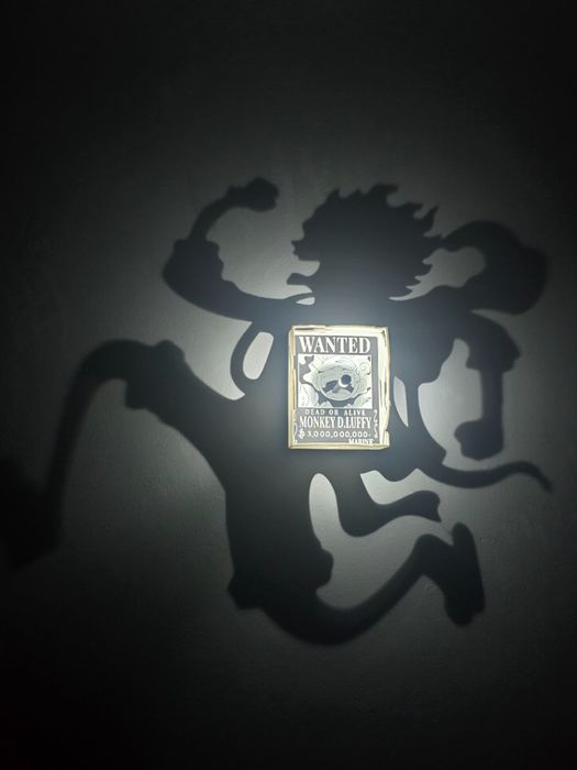 Теневая лампа / ночник One Piece (Луффи, WANTED)