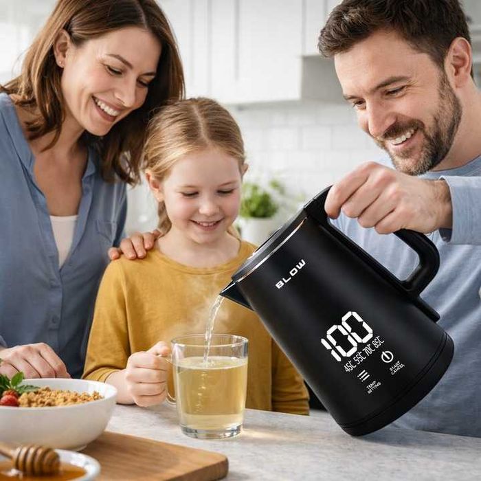 Wyświetlacz LCD Czajnik regulacja temperatury bezprzewodowy 2200W LED