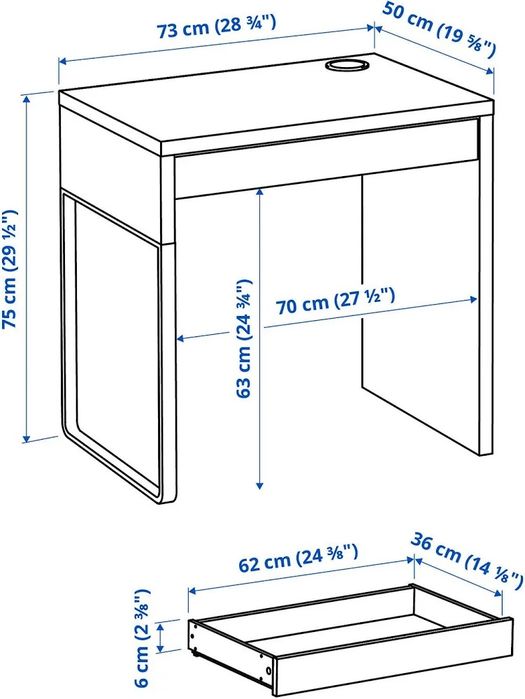Mesa escritório + cadeira IKEA para criança