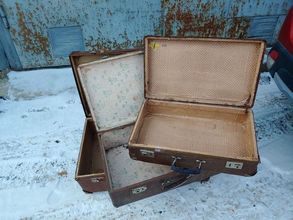 Вінтажний раритетний старий робочий чемодан валіза саквояж фанерний