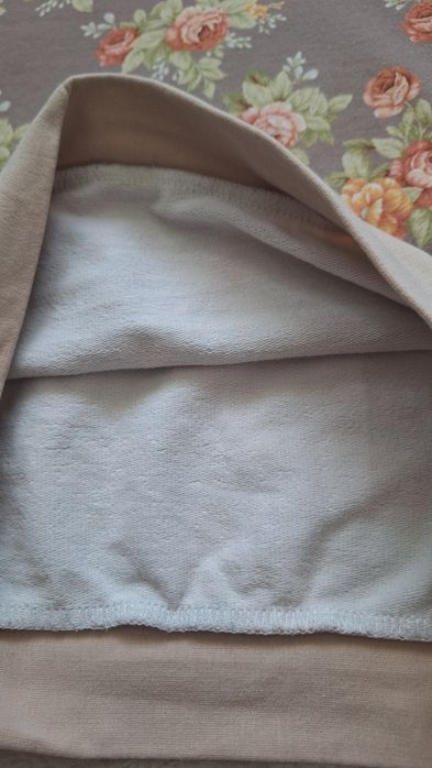 Bawełniana bluza z kominem dziewczęca w kwiaty 134.