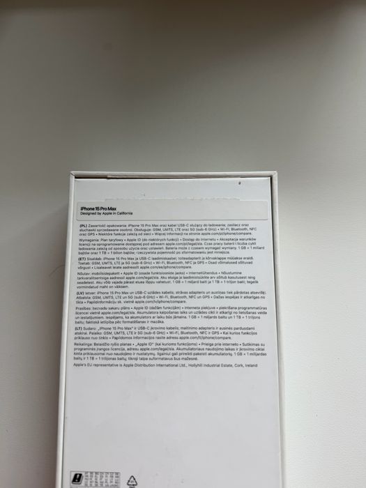 Iphone 15 pro max Blue Titanum granatowy 256 GB