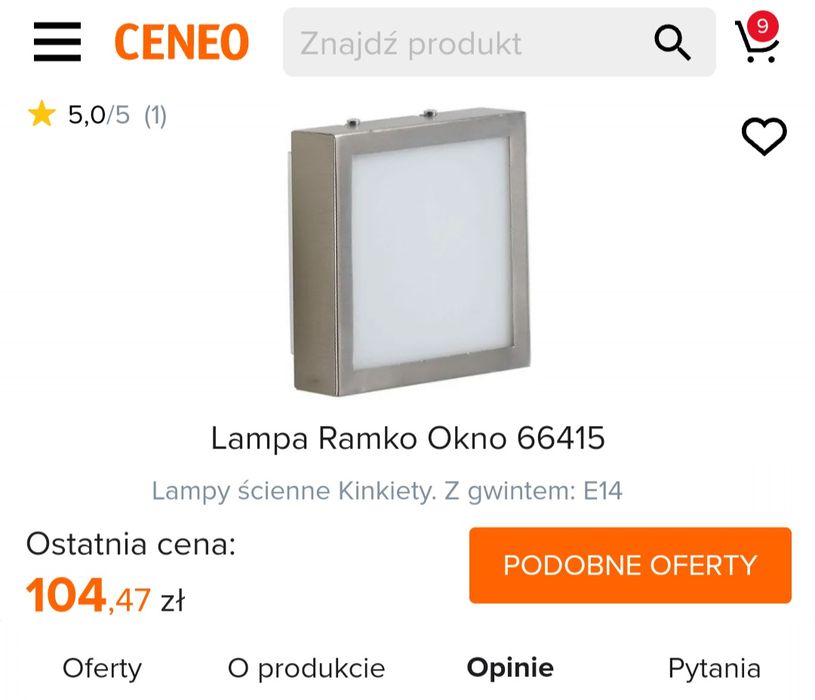 Lampy Kinkiety Ramko 66415 plafon zestaw 3 sztuki OKNO niklowany szkło