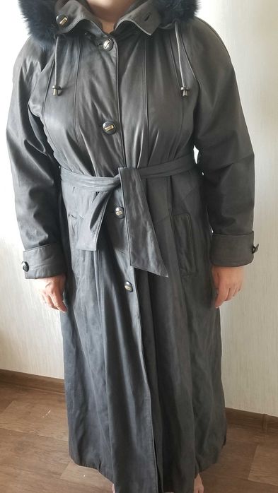 Пальто, Кожа, зима