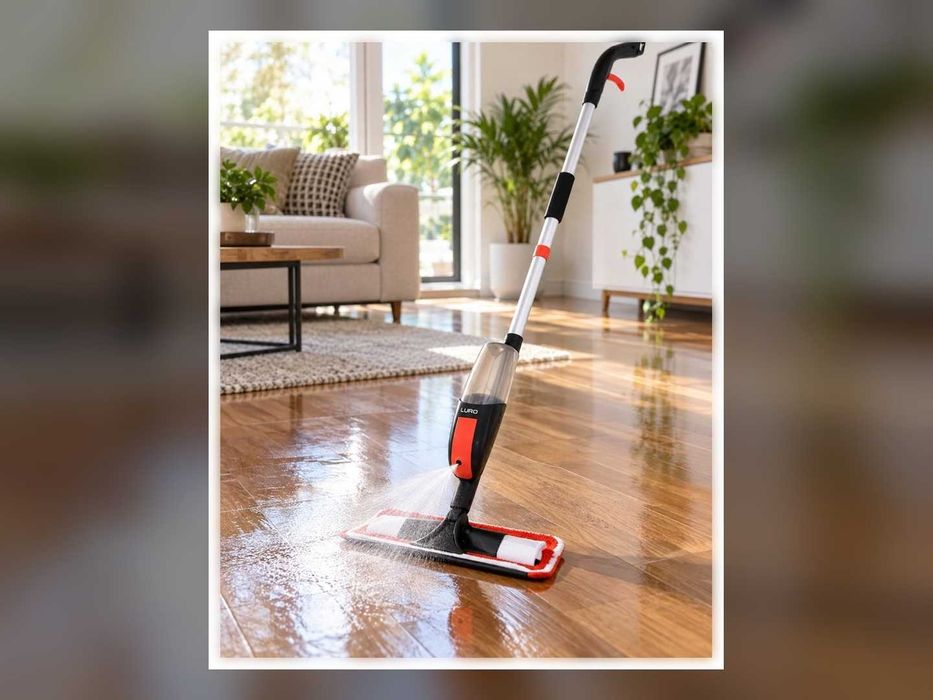 Nowy Mop Ze Spryskiwaczem Płaski Myjka Do Okien 2w1 Mikrofibra 41 Cm
