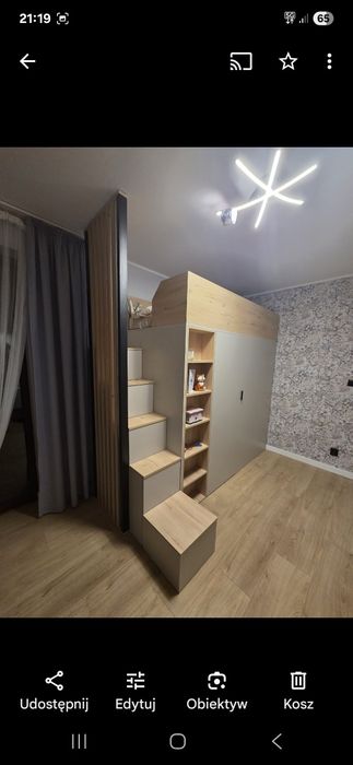 Sprzedam Łóżko piętrowe z garderoba