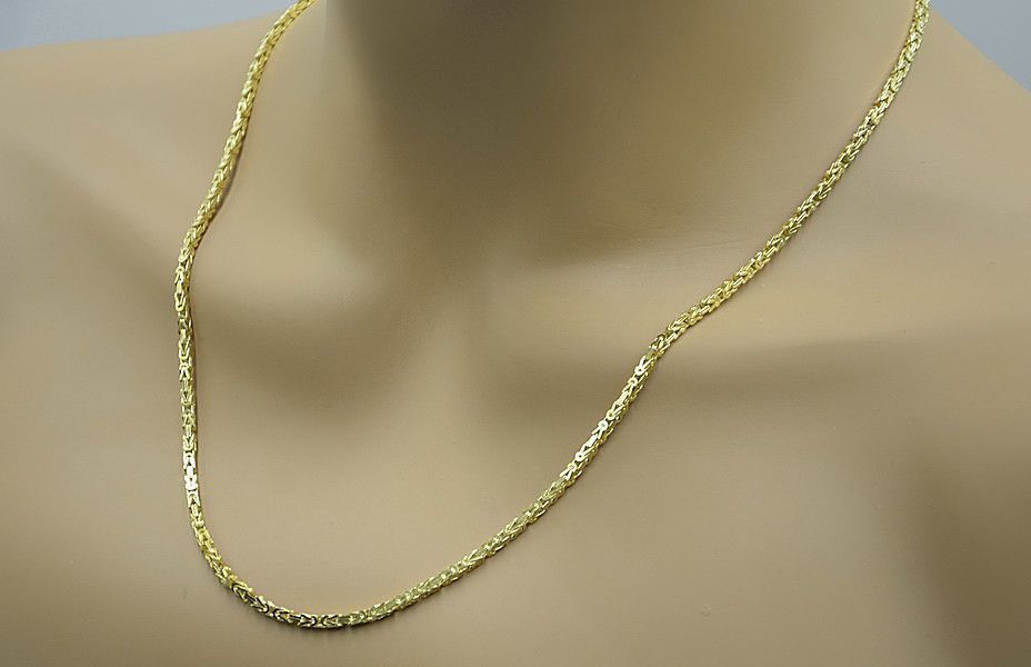 Złoty łańcuszek 14k 585 Królewski Bizantyjski cc052y 50-60cm Gdańsk