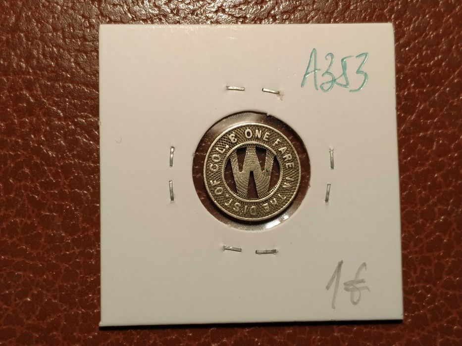 A353 ficha/token de Washington - one fare