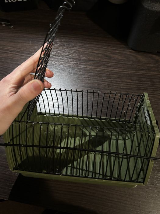 Клітка для тварин, маленька, олива