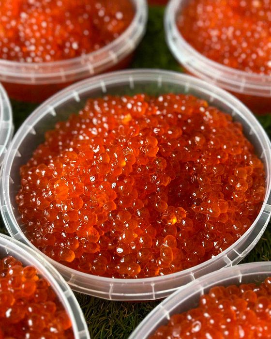 Красная икра натуральная Кеты, Гороуши и Кижуча