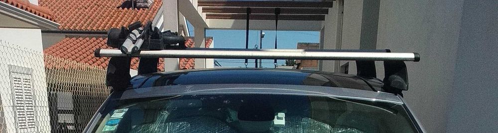 Mala Bermude 3300 c/  barras do tejadilho + porta bicicletas da Thule