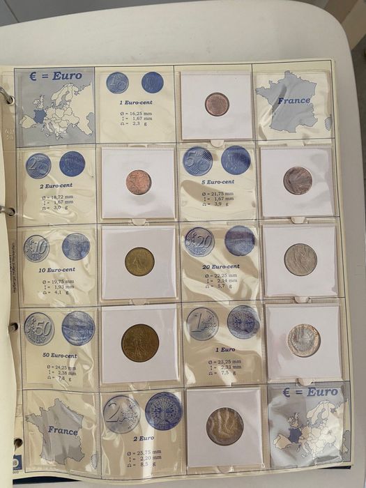 Álbum Euro c/ moedas antigas