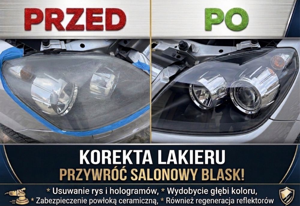 Polerowanie lamp/auta detaling