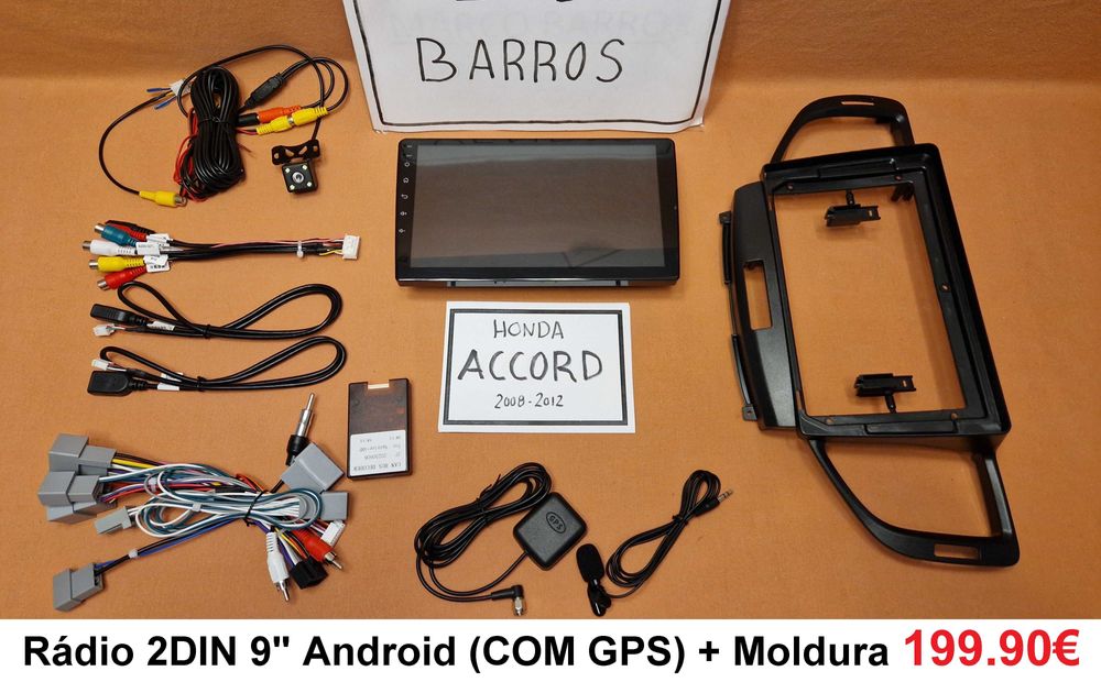 (NOVO) Rádio 2DIN • HONDA Accord • (2002 a 2012) • Android [4+64GB]