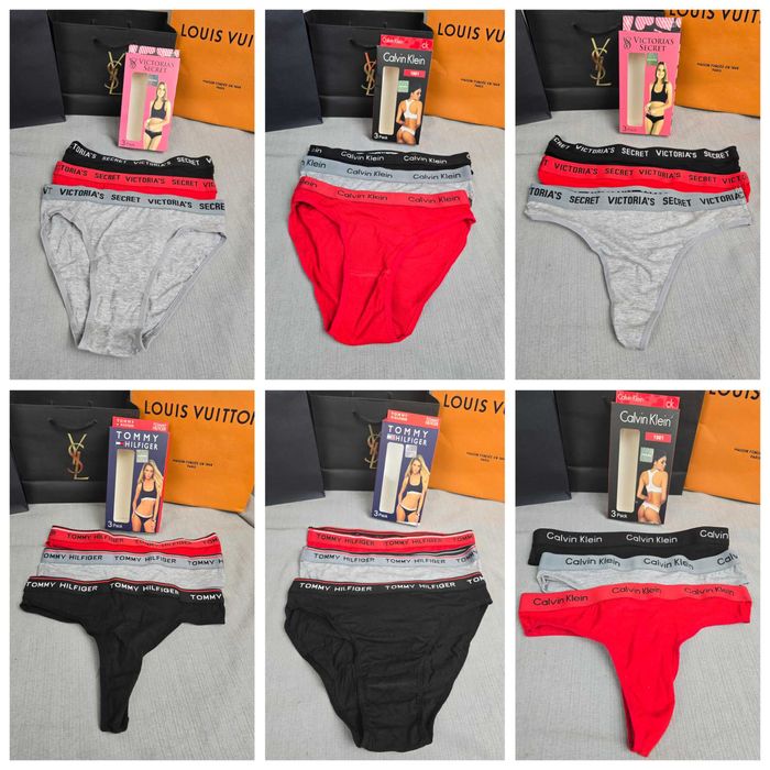 bielizna damska 3pak stringi majtki calvin th victoria kolory