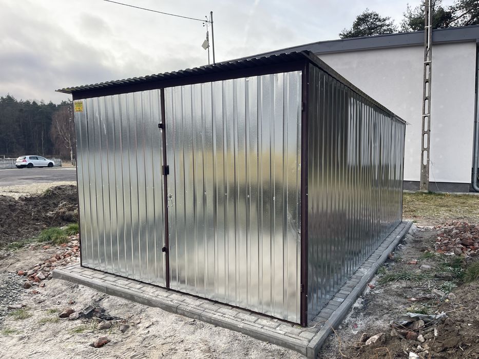 Garaż Blaszany Blaszak Stalowe Garaże Wiaty 3x5 4x5 3x6 SZYBKA DOSTAWA