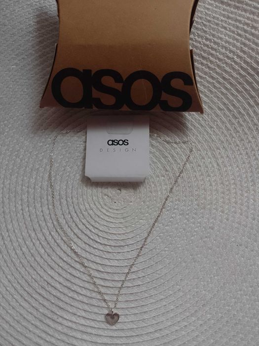 ASOS/Ekskluzywny łańcuszek z ozdobną zawieszką , serce, NOWY