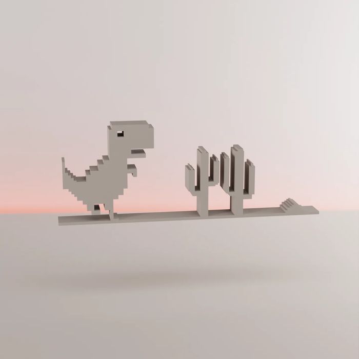 Chrome Dino in 3D64585114990723120