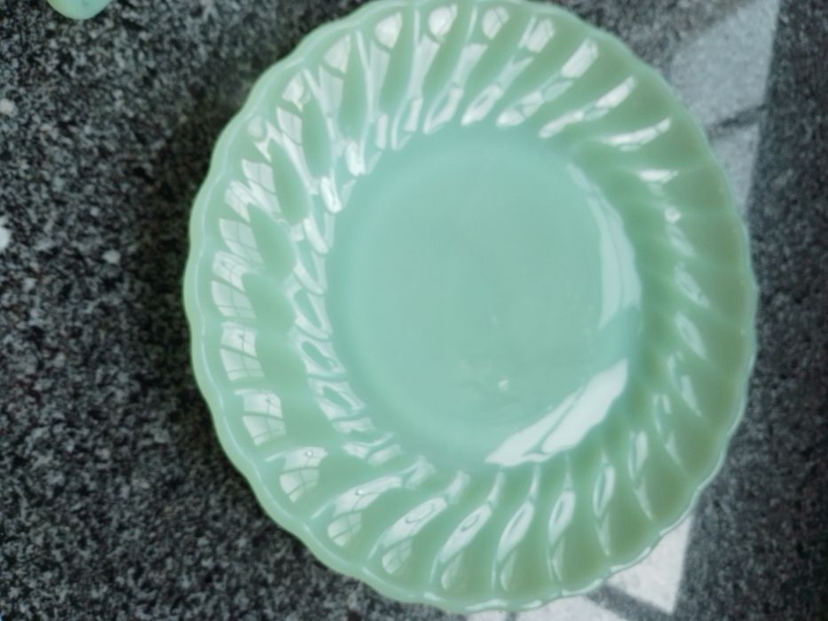 Peças para chá de vidro verde anchor