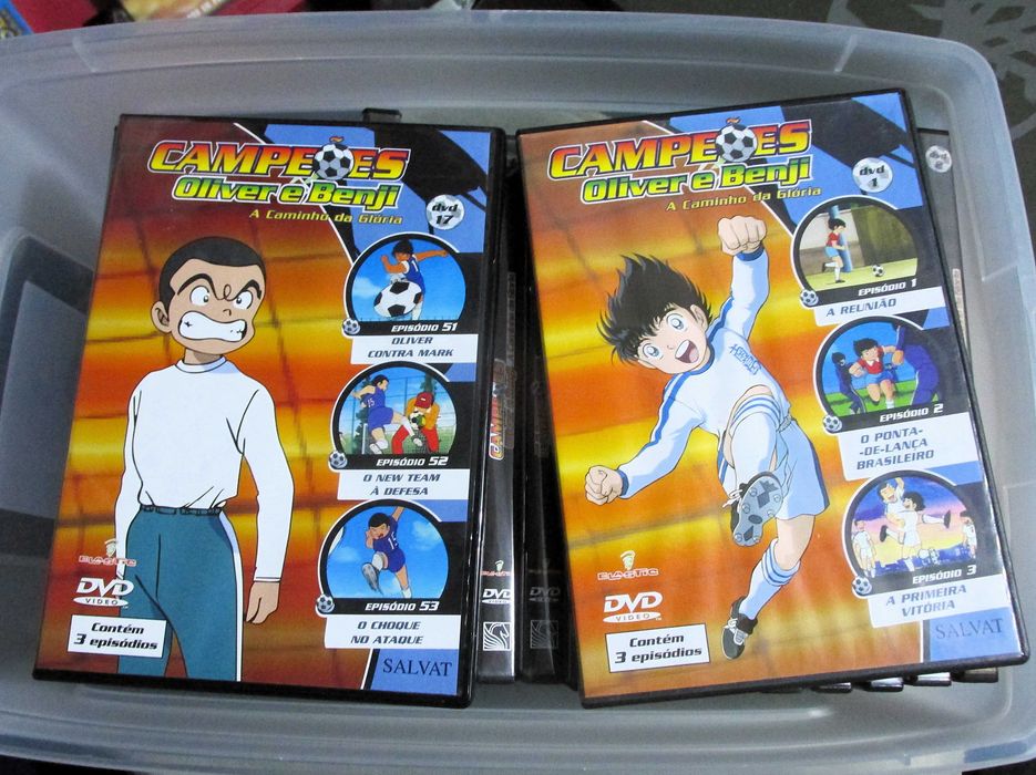 22 DVD's Campeões Oliver e Benji Falado Em Portugues, 66 Episodios