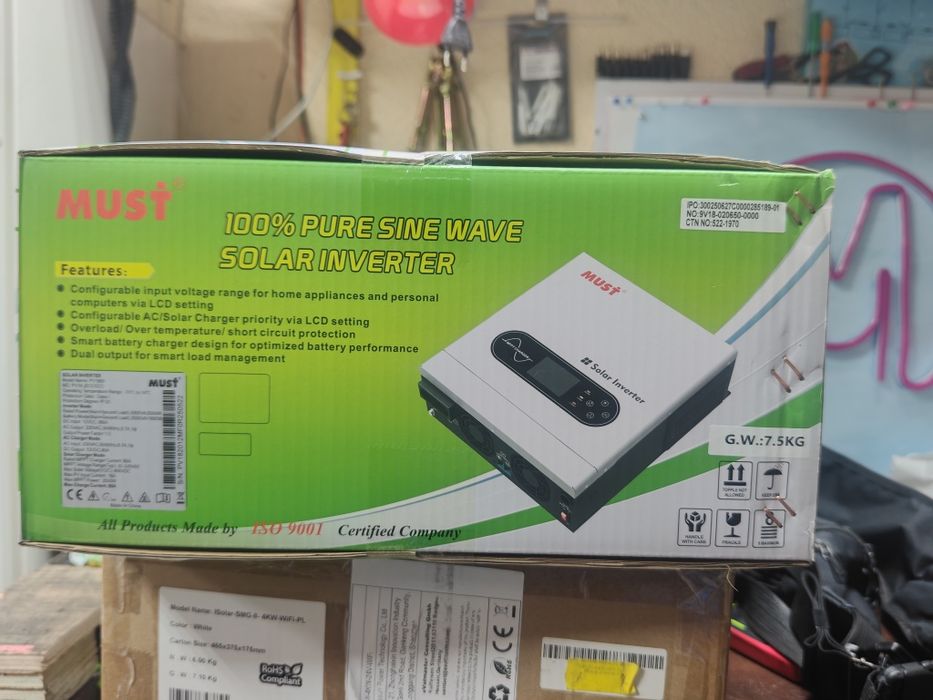 Гібридний сонячний інвертор MUST PV18-2012 ECO 2000VA / 1600W 12V