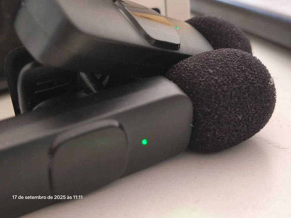 Microfone DUPLO de lapela sem fio para smartphone