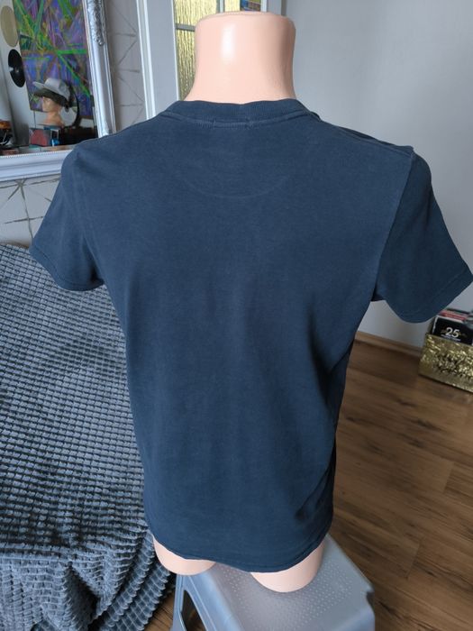 Abercrombie & Fitch t-shirt męski S muscle fit z nadrukiem granatowy