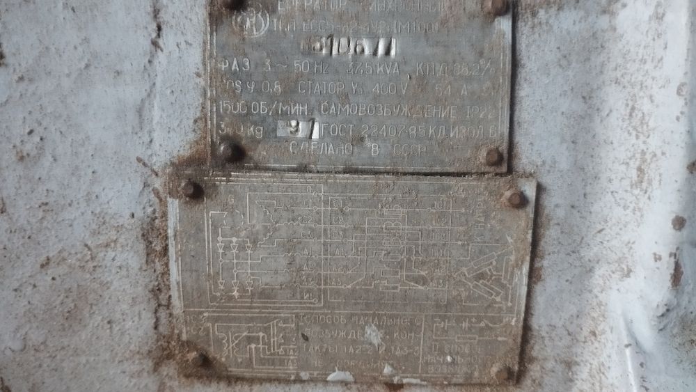 Генератор 380-220.12-15-25-35-50квт.авр.пневмокомпресор