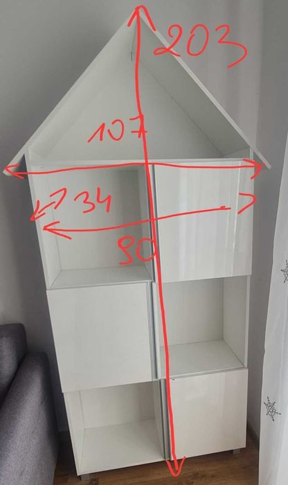 4-elementowy zestaw białych mebli firmy Bodzio