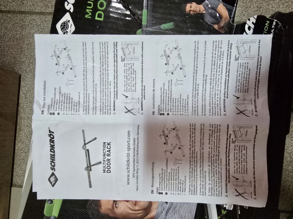 Турнік-тренажер Schildkrot багатофункціональний Зелено-чорний